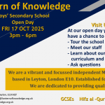 2025 Open Day flyer